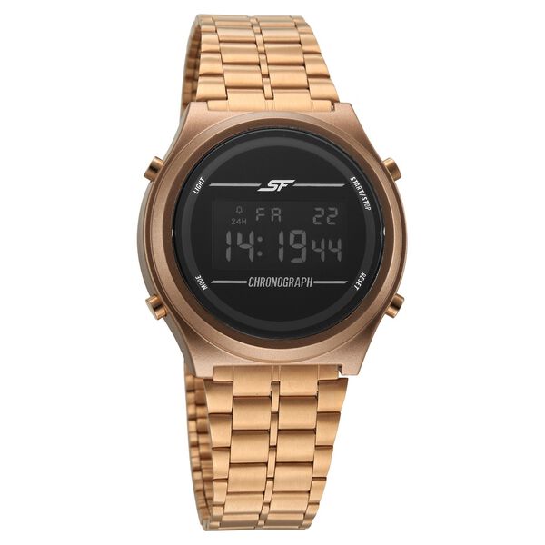 SF CirQle Digital Dial Rose Gold Stainless Steel Strap Watch For Men - image number 0